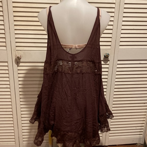 FREE PEOPLE SHE SWINGS CAMI SLIP DRESS IN MAROON (DARK RED) - Picture 7 of 11